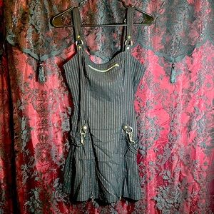 Early 2000’s, Lip Service pinstripe bondage dress